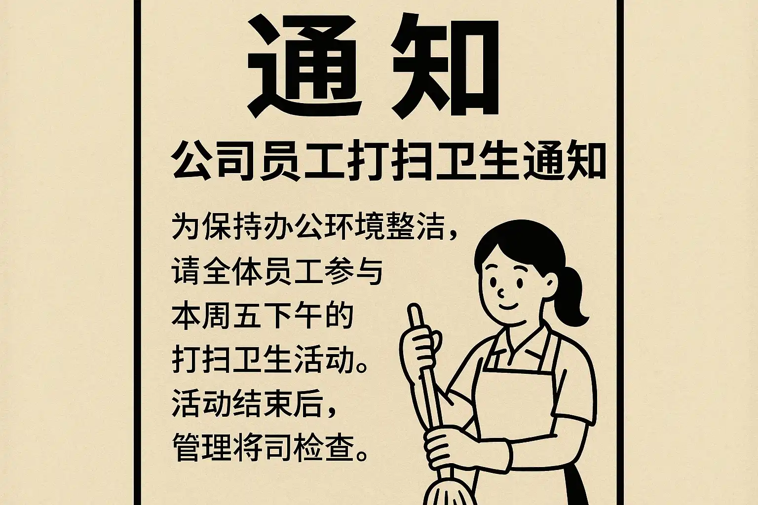 公司员工打扫卫生通知，如何高效组织清洁工作？ • 简道云