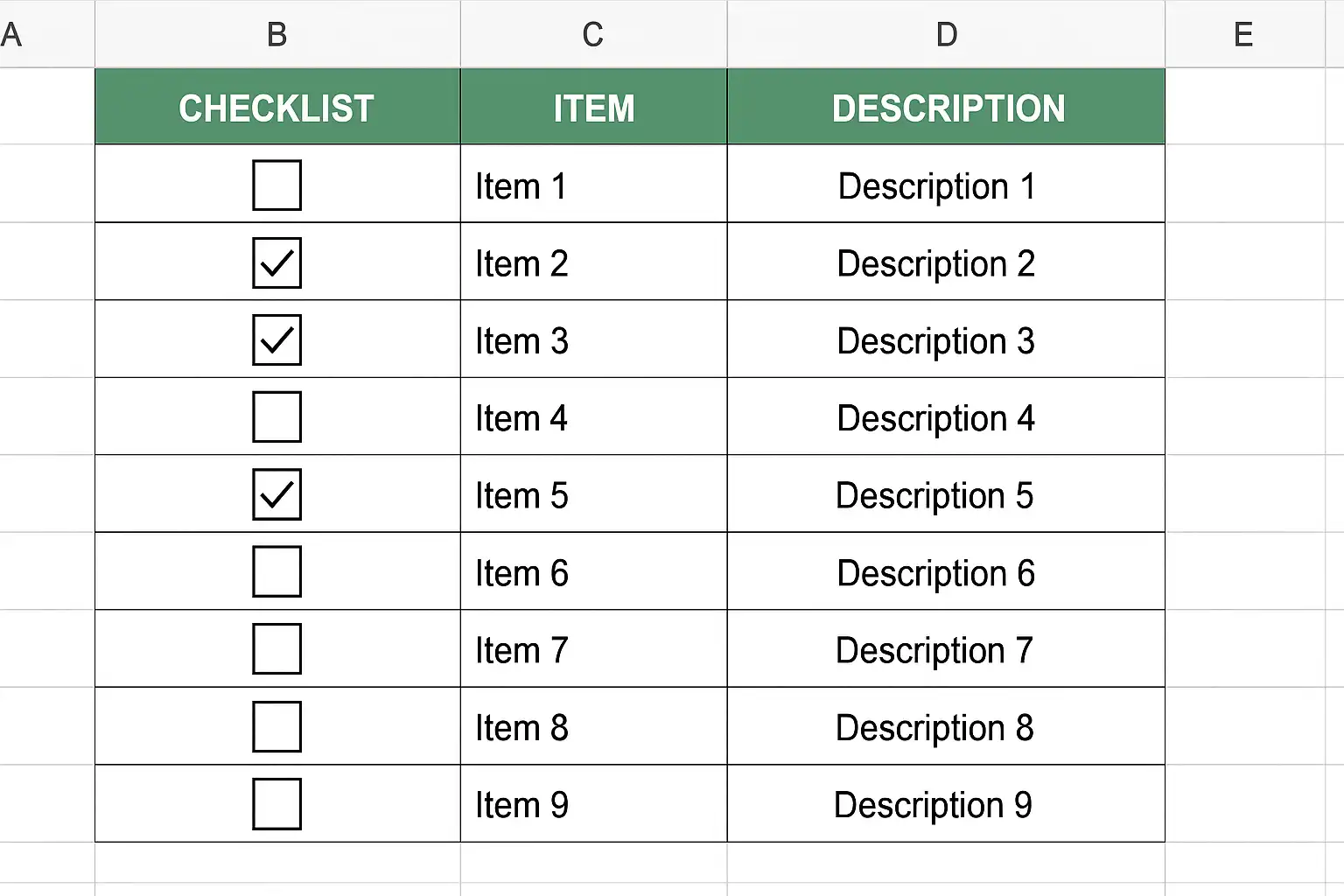 Excel Checklist 模板推荐,如何快速制作高效清单? • 简道云
