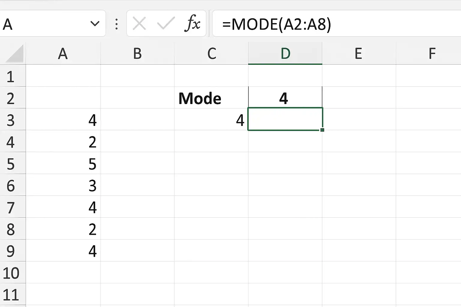 Excel众数快速计算方法，如何轻松找出数据中的众数？ • 简道云
