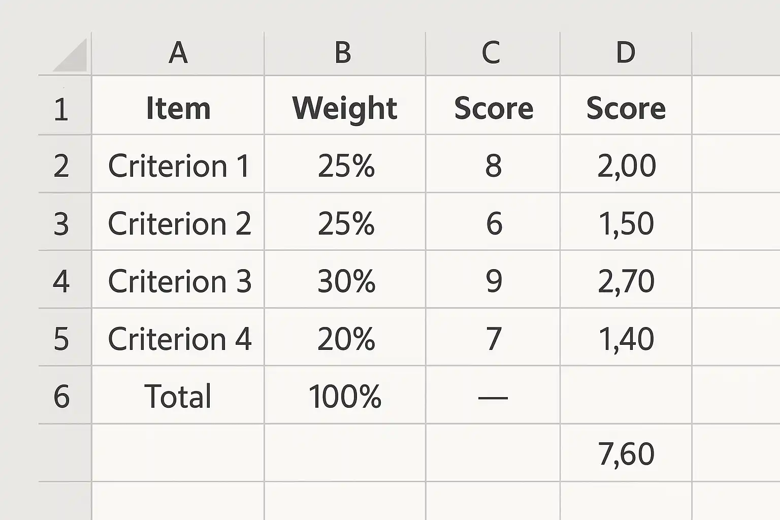 Excel权重计算方法详解，如何快速准确设置权重？ • 简道云