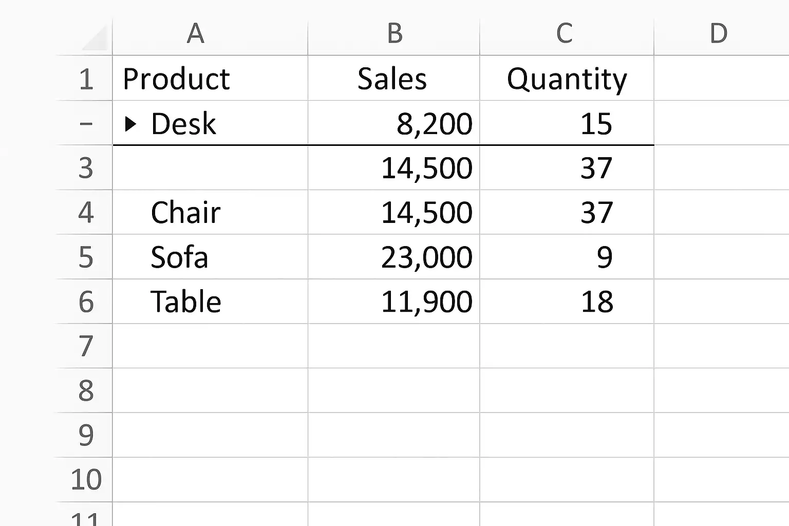 Excel折叠行技巧详解，如何快速隐藏和展开数据？ • 简道云