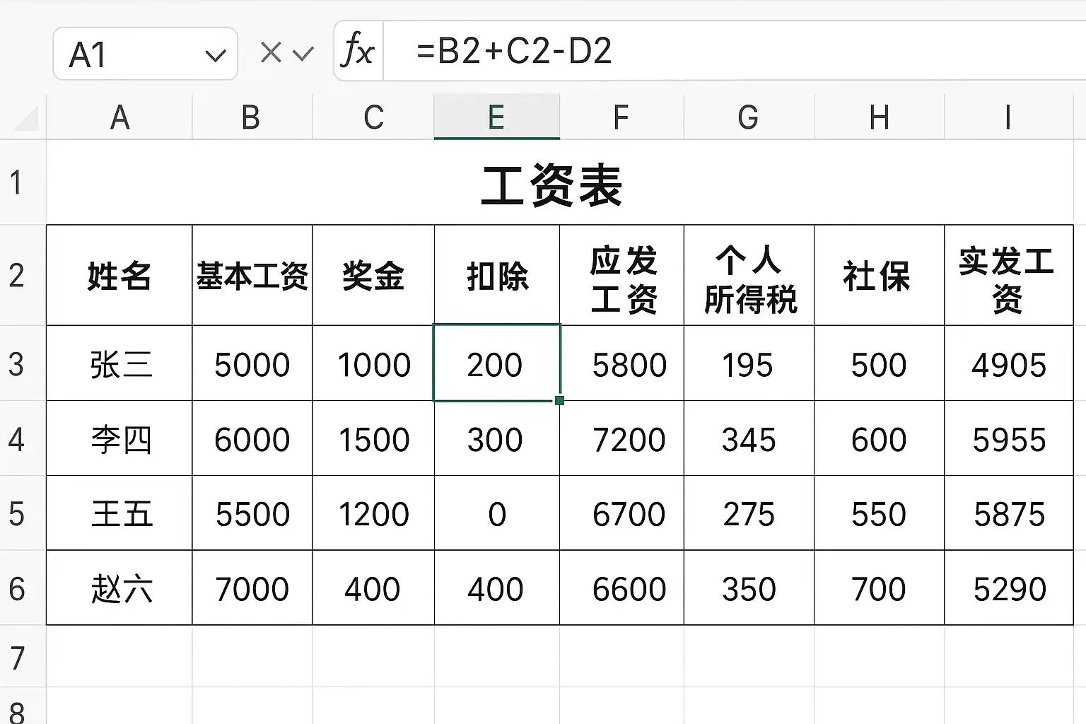 excel计算工资技巧，如何快速准确算工资？ • 简道云