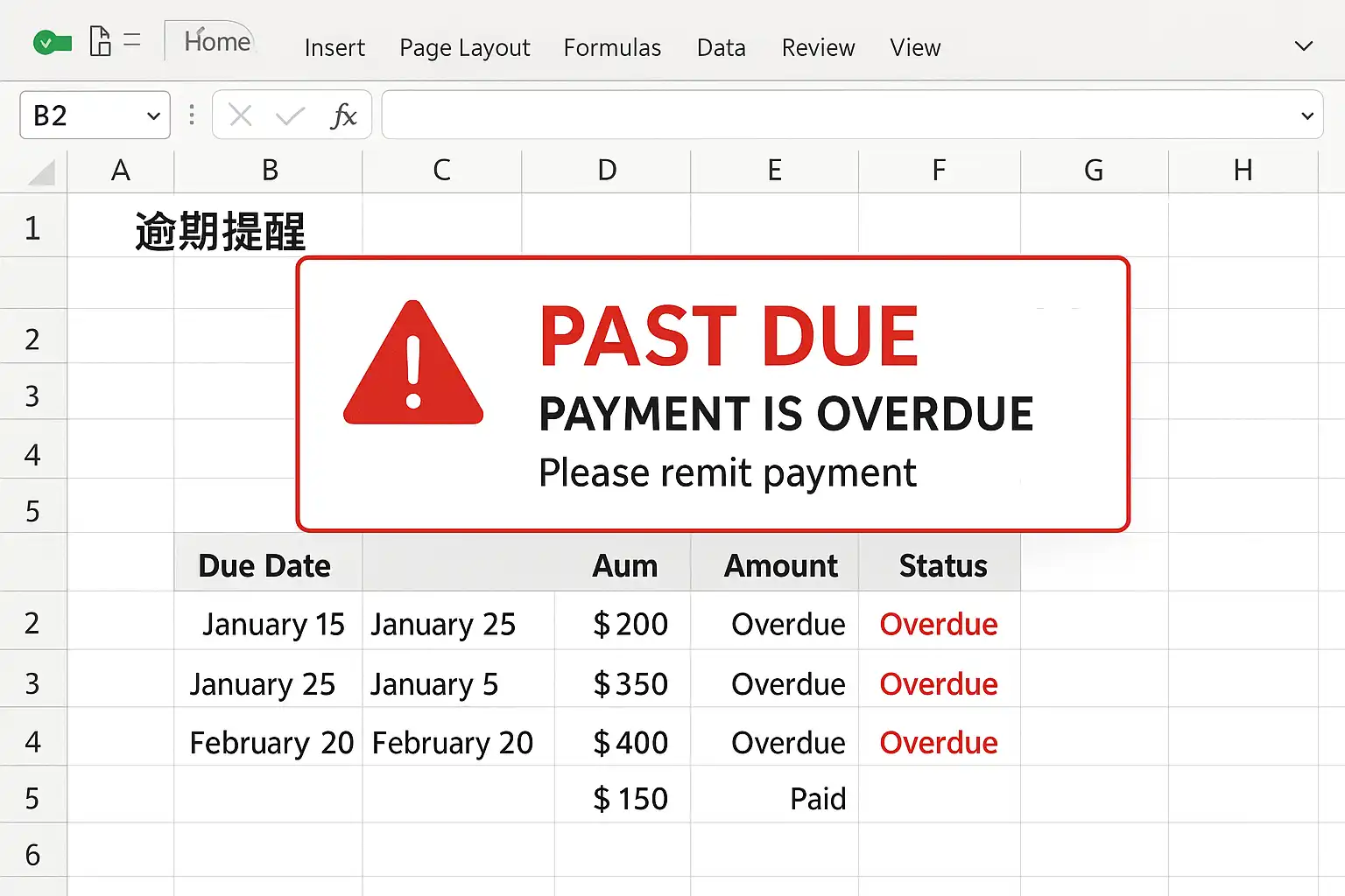 Excel逾期提醒技巧，如何高效管理催款时间？ • 简道云