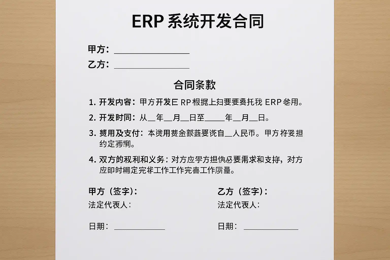 ERP系统开发合同详解，签订注意事项有哪些？ • 简道云
